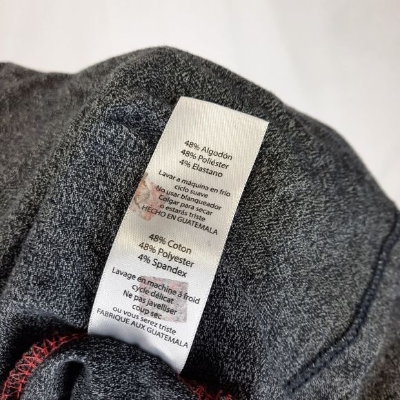 LuLaRoe Carly swing dress gray red contrast short sleeve pocket high-low small - Picture 9 of 10